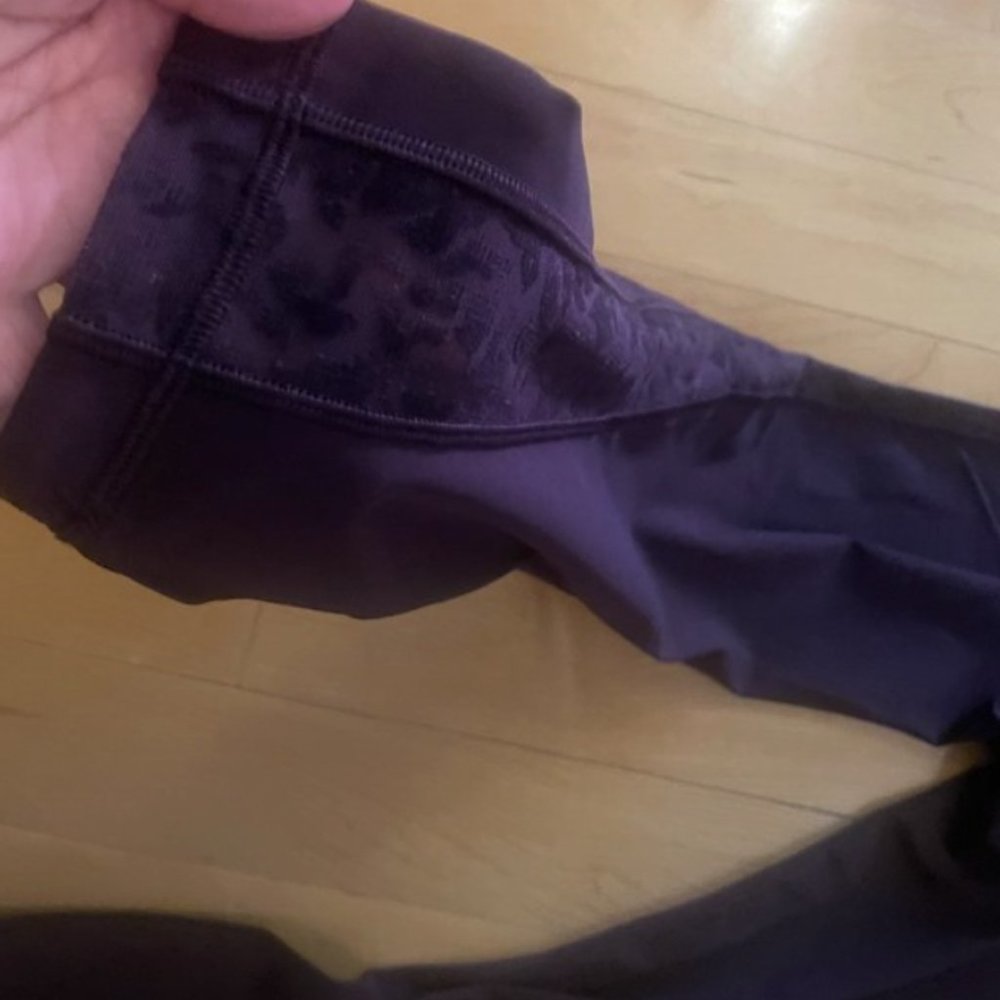 Lululemon leggings with floral lace size 8 - maroon